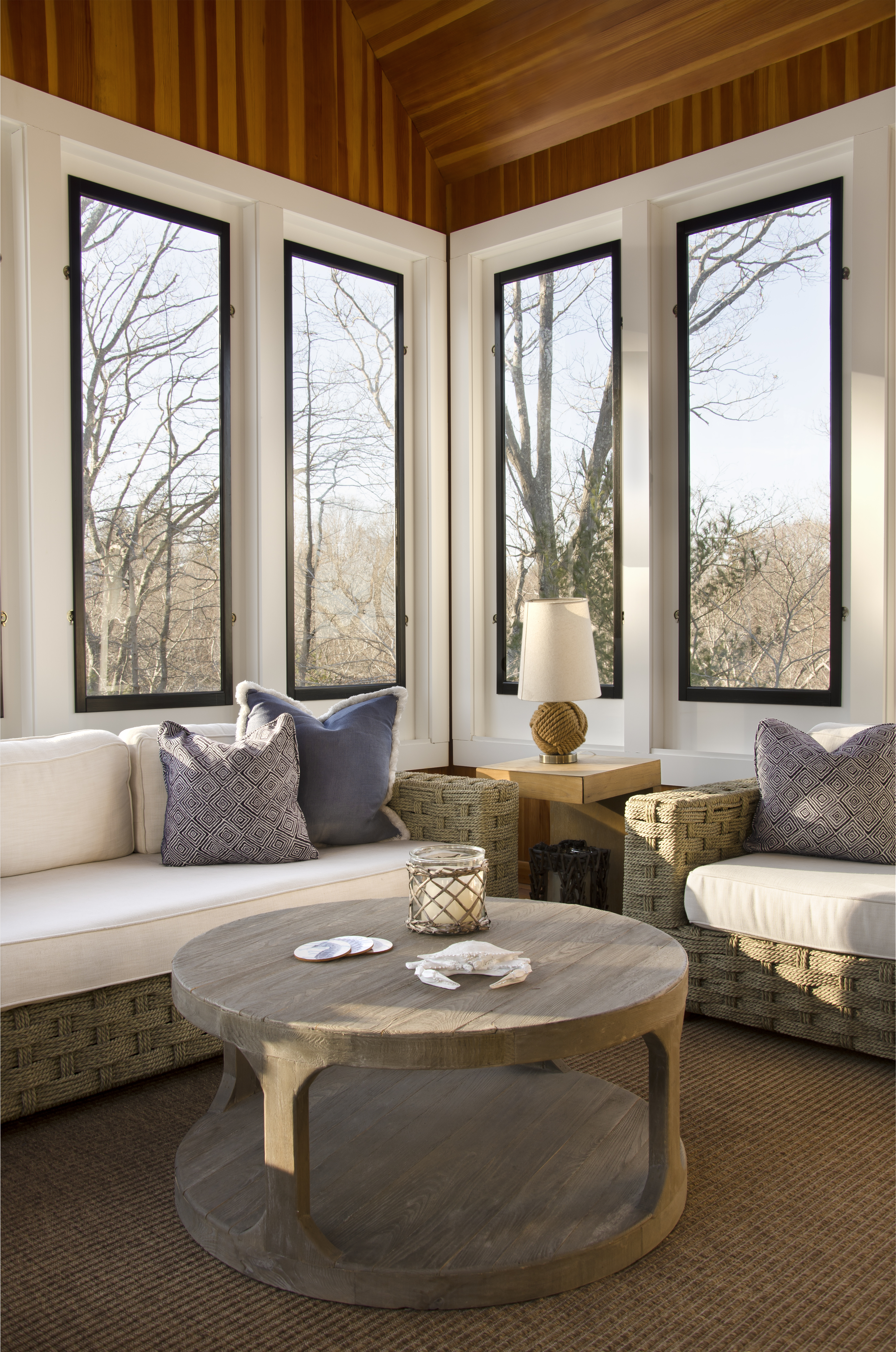 glass windows on a porch